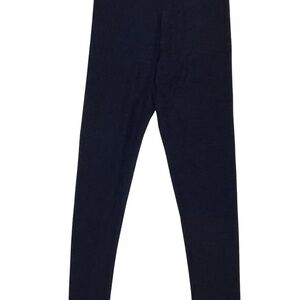 Victoria's Secret Dark Blue Stirrup Leggings with Gold Logo on Back, Sz Small